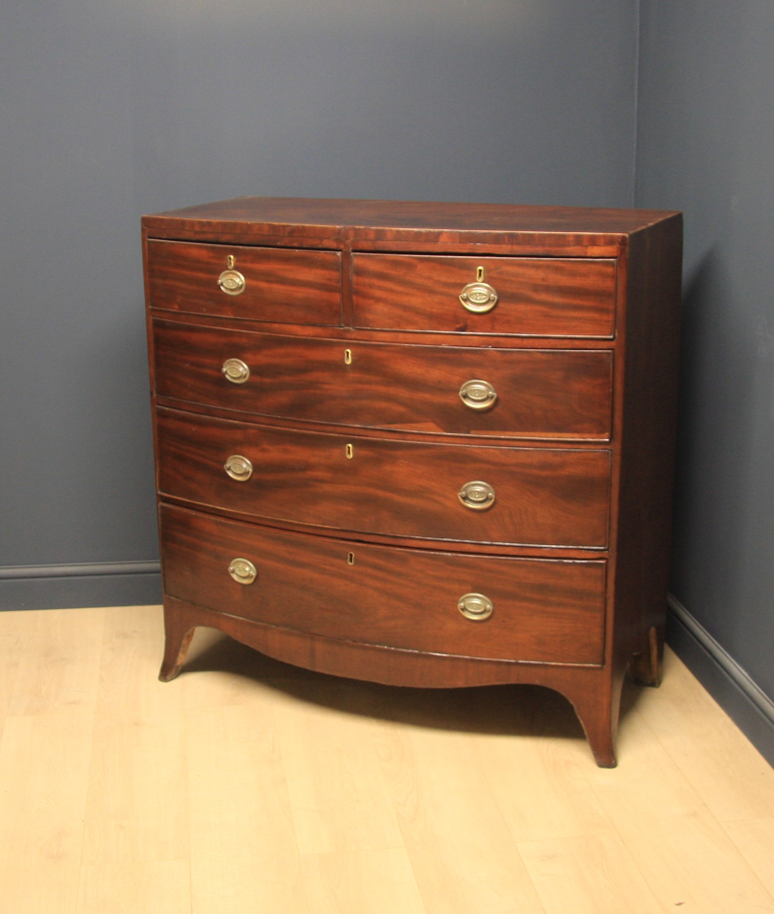 Sample Regency Mahogany Bow Front Chest