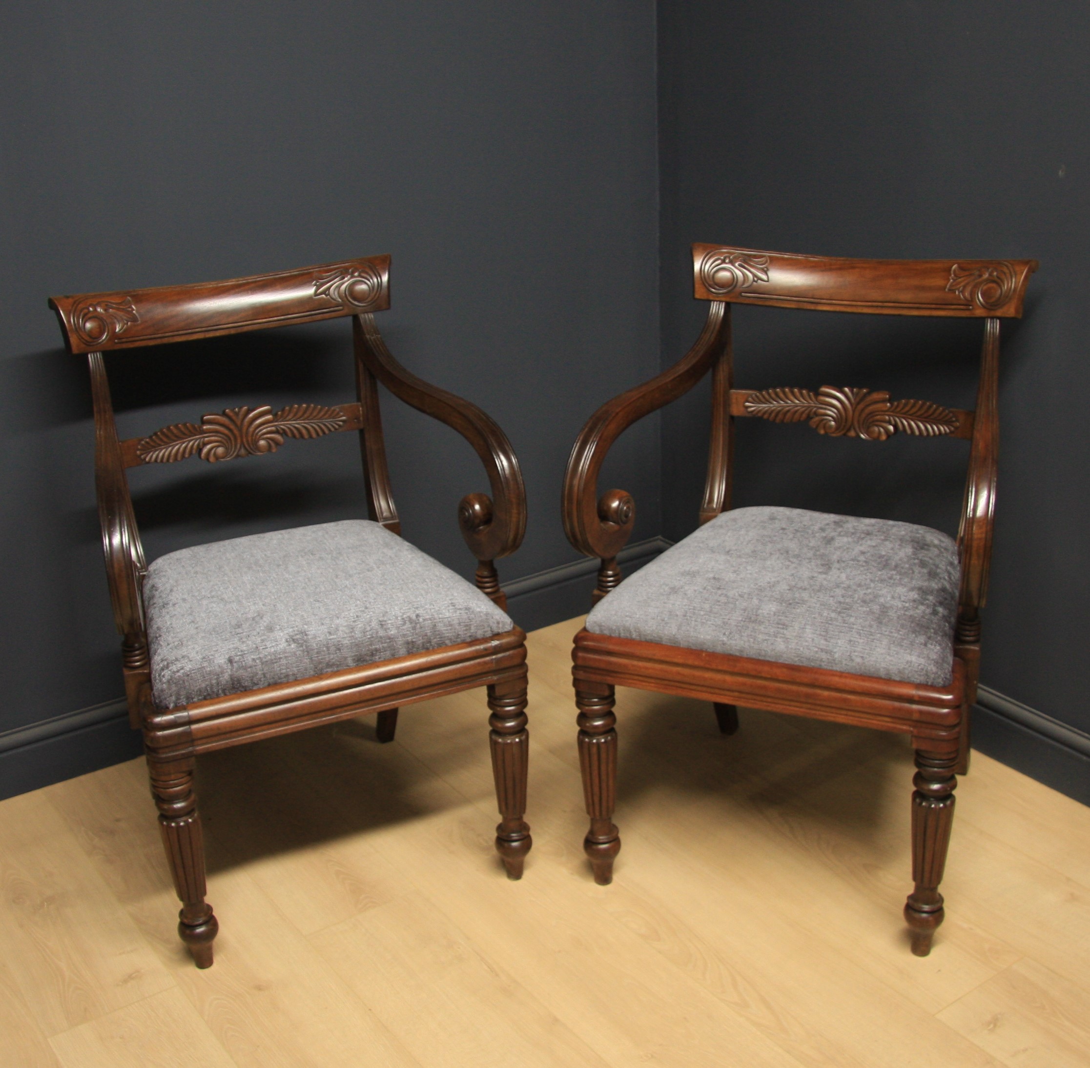 Sample Pair of Regency Mahogany Armchairs